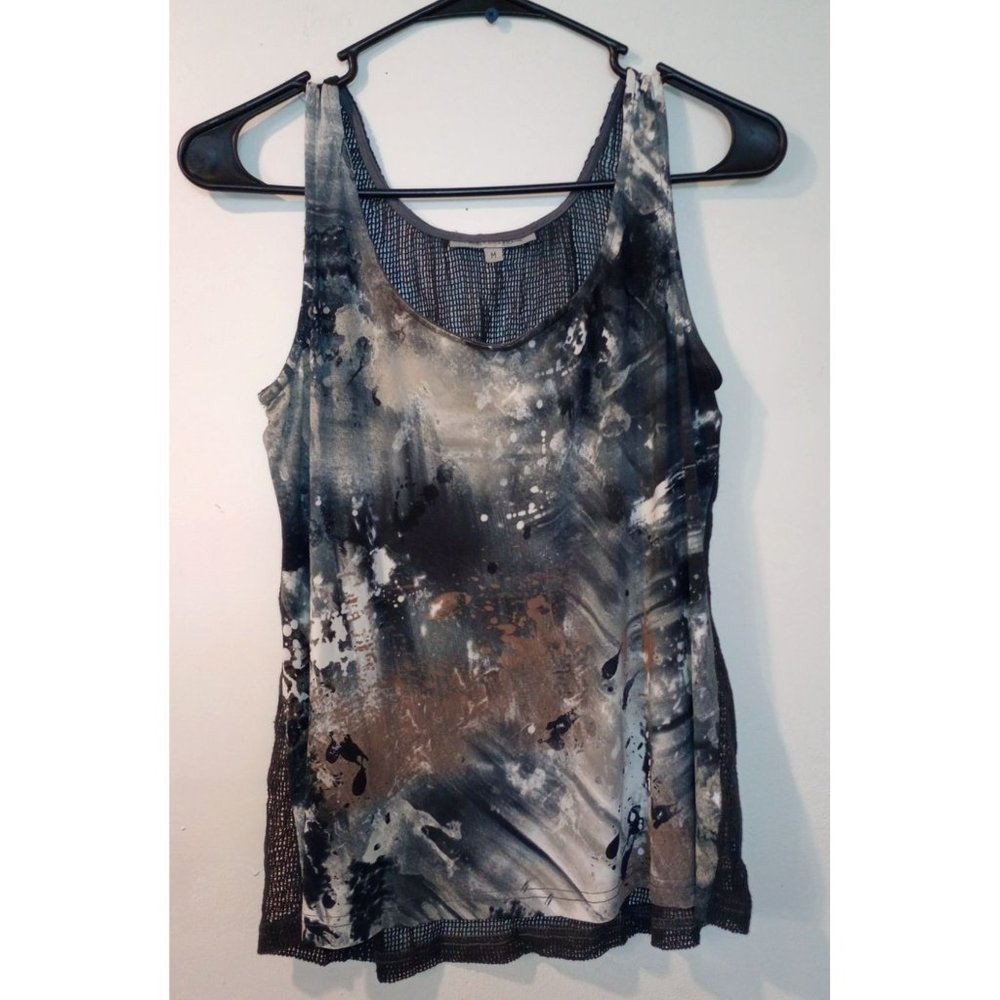 Cute Multi Color Tank With Sheer Net Back